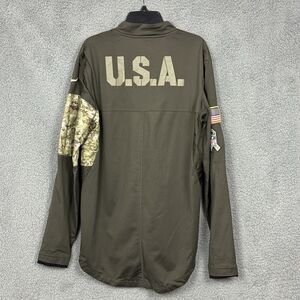 Las Vegas Raiders Jacket 1/2 Zip Pullover Men M Nike NFL Green Salute To Service